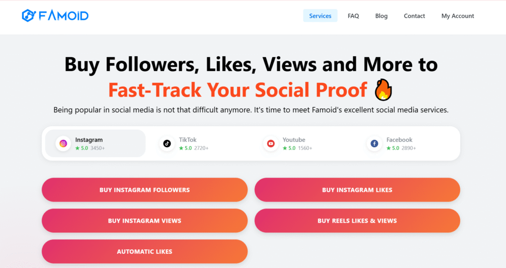 Famoid — Engagement bundles (likes + followers)